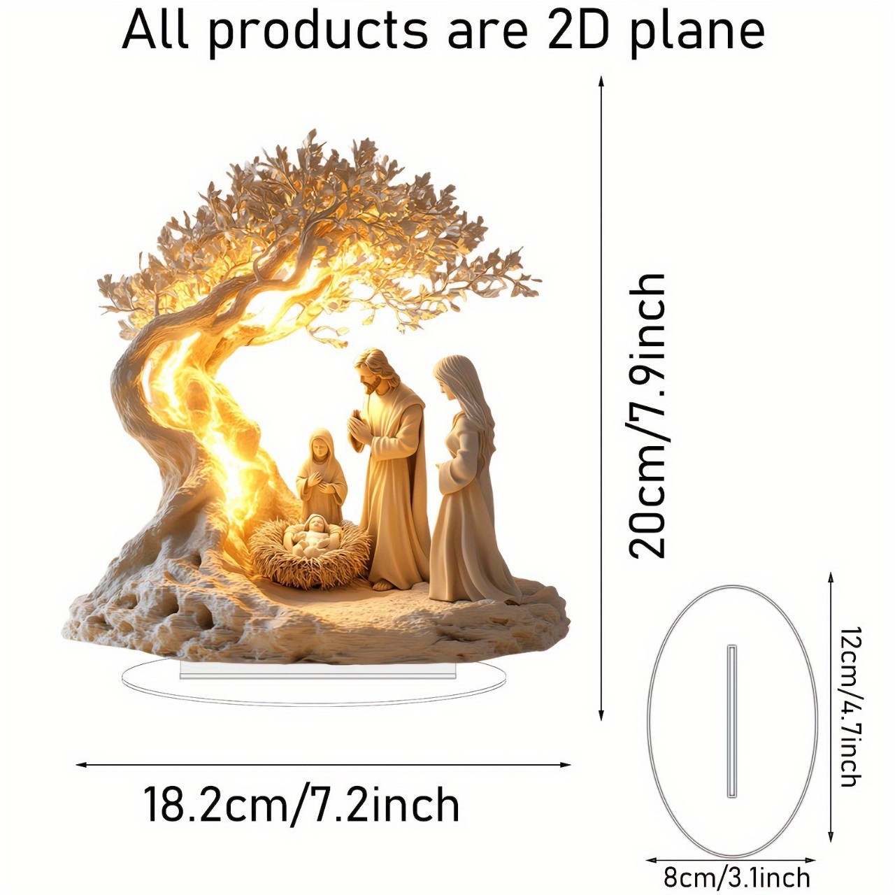 Jesus Tree Of Life Acrylic Decorative Ornaments