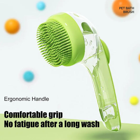 PET SPA BRUSH WITH SHAMPOO DISPENSER
